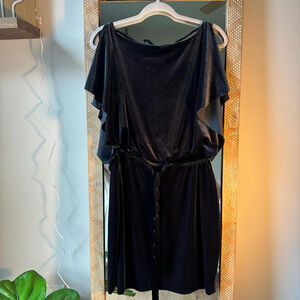 Jessica Simpson black velvet dress